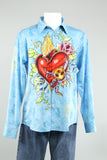 Camisa Azul Ed Hardy Talla L Image 0