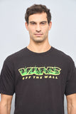 Polera casual  negro vans talla L 658