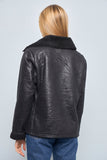 Chaqueta casual  negro lauren talla L 391