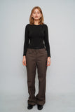 Pantalón cuadrille cafe Tommy Hilfiger Talla 6 Image 3