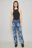 Jeans casual  azul ragged jeans talla S 526