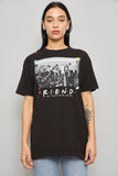 Polera casual  negro friends talla M 344