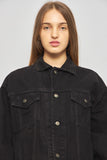 Chaqueta denim  negro gap talla L 878