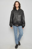 Chaqueta cuero  negro jh design talla Xl 088