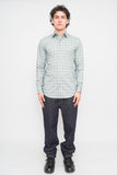 Camisa cuadrille verde BOSS Talla 37 Image 3