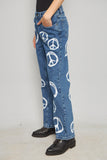 Jeans casual  azul ragged jeans talla S 526