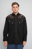Camisa Negro classic western Talla M