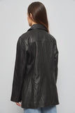 Chaqueta cuero  negro coach talla M 845