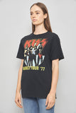 Polera casual  negro kiss talla M 805