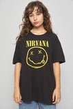 Polera casual  negro nirvana talla M 500