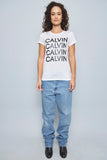 Polera casual  blanco calvin klein talla S 574