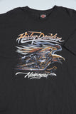 Polera casual  negro harley davidson talla Xxl 728