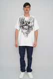 Polera Blanco/Negro Liquid Blue Talla Xl Image 3