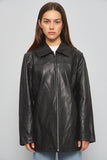 Chaqueta cuero  negro coach talla M 845