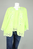 Blusa Verde Bob Mackie Talla L