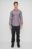 Camisa escocesa morada BOSS Talla M Image 3