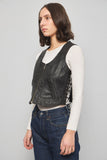 Chaqueta cuero  negro first talla M 586