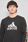 Polera casual  negro  adidas talla L 543