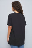 Polera casual  negro ac dc talla L 621