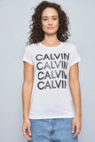 Polera casual  blanco calvin klein talla S 574