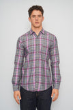 Camisa escocesa morada BOSS Talla M Image 0