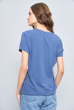 Polera casual  azul polo talla M 728