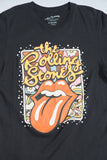 Polera casual  negro the rolling stone talla S 785