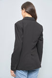 Blazer casual  negro mng talla 42 545