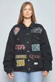 Chaqueta denim  negro lovemade talla Xl 892