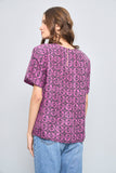 Top casual  morado clio talla M 746