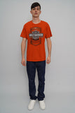 Polera Naranjo harley davidson Talla L Image 3