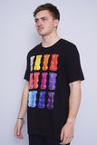 Polera Print negro canvas Talla XL 2