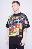 Polera Print negro nascar Talla XL 2
