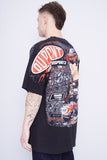 Polera Print negro nascar Talla XL 3