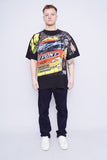 Polera Print negro nascar Talla XL 4