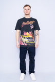 Polera Print negro dodge x reason Talla L 4