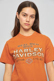 Polera casual  naranjo harley davidson talla S 985