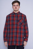 Camisa escocesa burdeo duluth trading co. Talla M 1