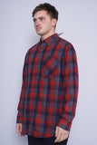 Camisa escocesa burdeo duluth trading co. Talla M 2
