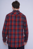 Camisa escocesa burdeo duluth trading co. Talla M 3