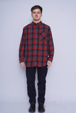 Camisa escocesa burdeo duluth trading co. Talla M 4