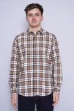 Camisa escocesa beige Banana Republic Talla M 1