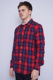 Camisa escocesa roja Tommy Hilfiger Talla L 2