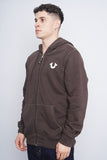 Poleron café true religion Talla L 2