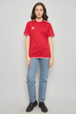 Polera casual  rojo  adidas talla S 163