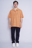 Camisa cuadrille naranjo columbia Talla L 4