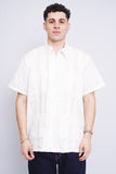 Camisa crema the genuine haband guayabera Talla L 1