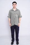 Camisa verde The Abercrombie & Fitch SUMMER LINEN 4