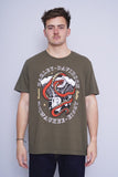 Polera Print verde Harley Davidson Talla L 1