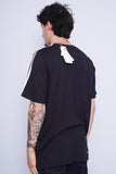 Polera Print negro ADIDAS Talla L 3